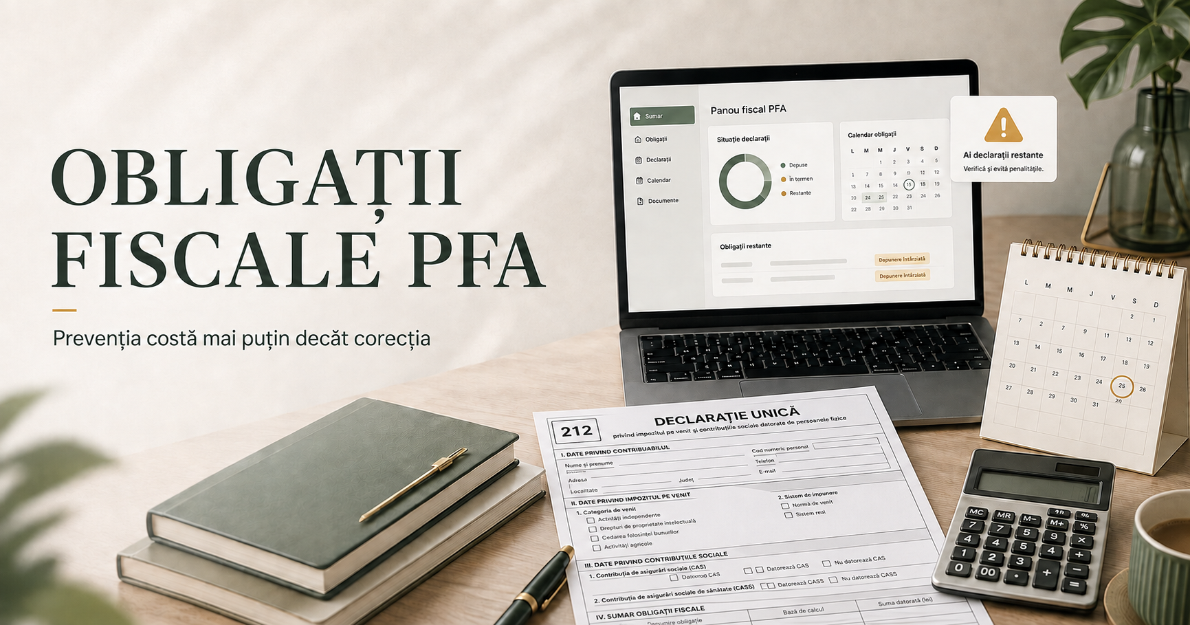Obligații fiscale PFA și formularul D212 - Declarația unică